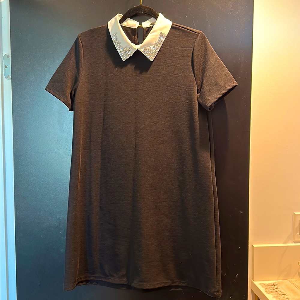 Zara dress with jeweled collar